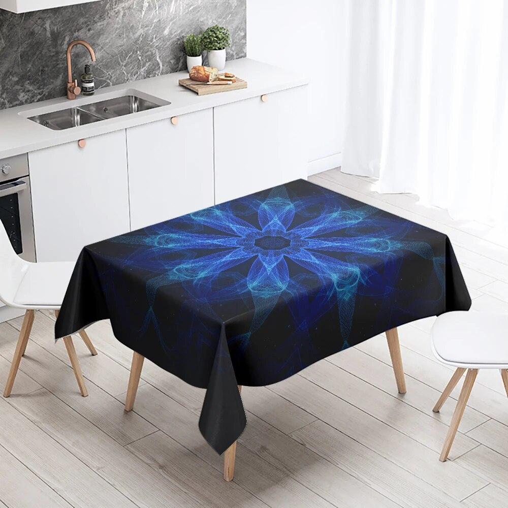 Psychedelic Mandala Tablecloth Wedding Party Restaurant Banquet Decoration Kitchen Table  Home Rectangular