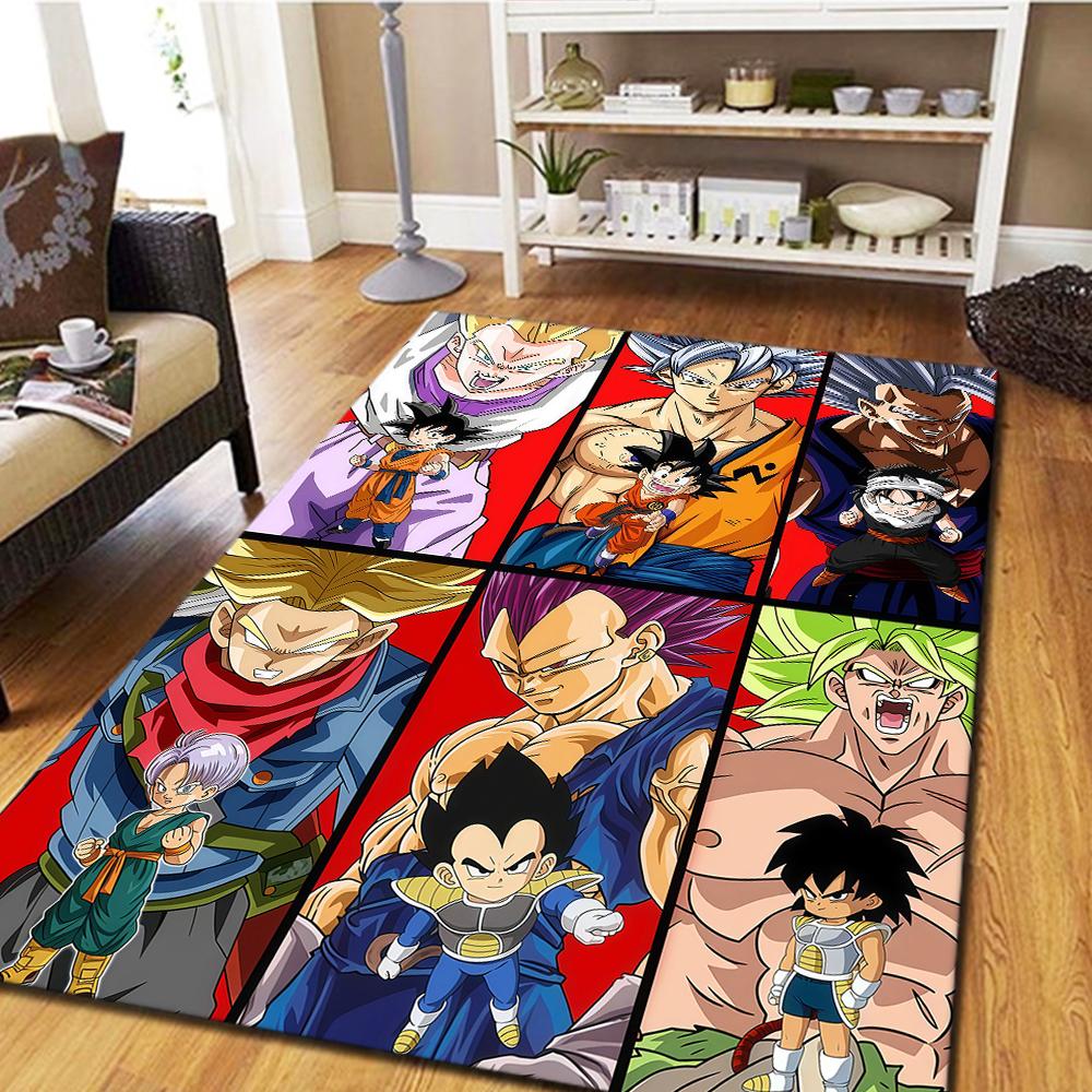 Dragon Ball Son Goku Carpet for Living Room Bedroom, Home Decor Cool Movie Mat Play Floor Rug -HE24
