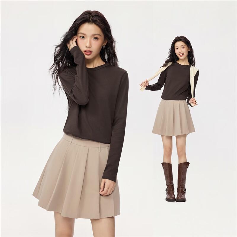 Giordano Women's Pure Cotton Long Sleeve T-Shirt