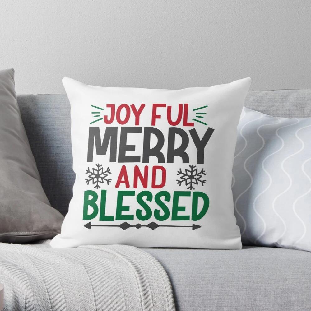 Merry Christmas Decoration Home Pillowcase Cushion Cover Autumn 45X45Cm Red Living Room Sofa Bed Pillowcase