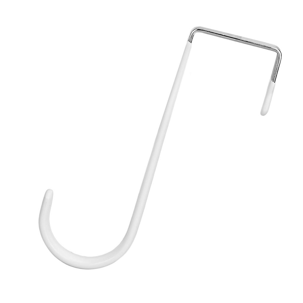 4Pcs Over The Door Hooks Stainless Steel Space Saving Multifunctional Door Hangers for Coat Hat Bag White