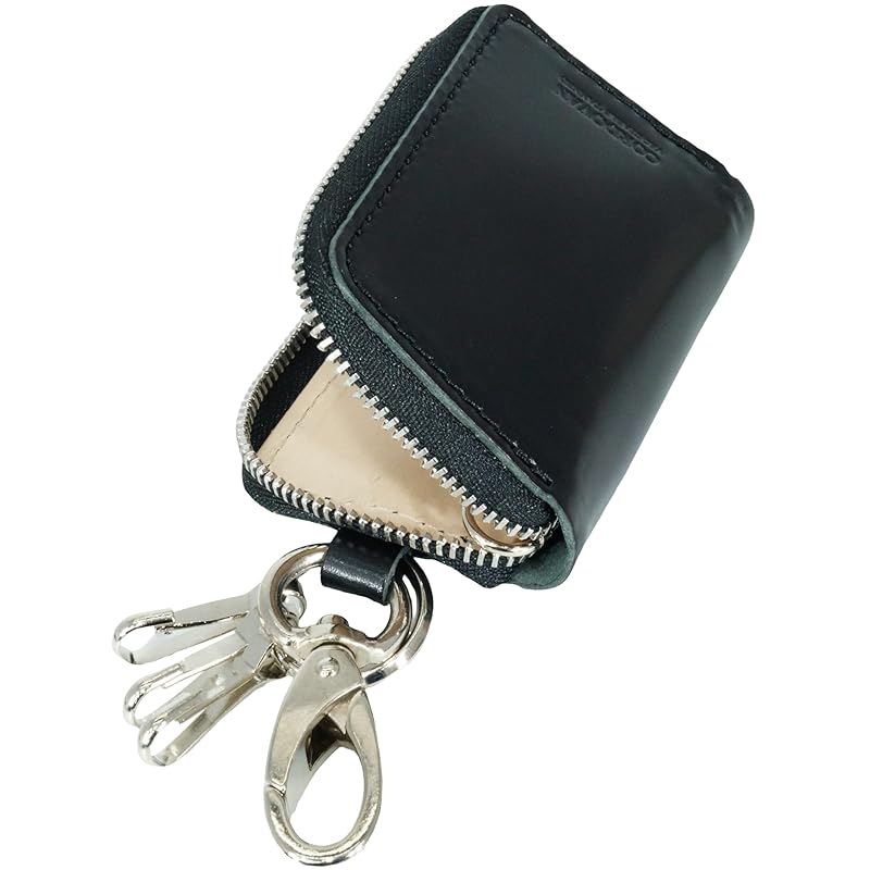

black cordovan smart key case key case Smart key compatible men s ladies card holder genuine leather cowhide leather 3 in a row 3 pieces key ring key