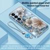 Custodia per telefono in vetro con motivo floreale adatta per Samsung Galaxy S26 S25 S24 S23 S22 S20 FE Ultra Plus cover posteriore antiurto