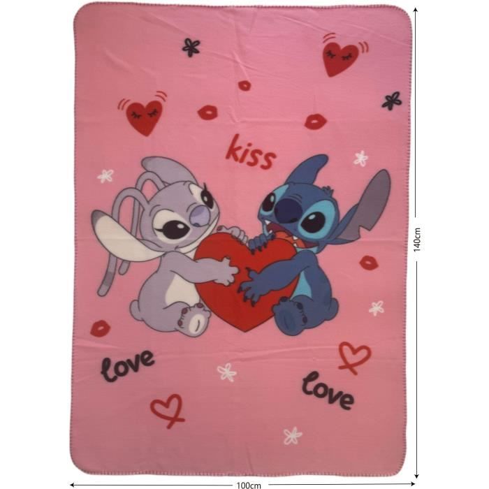 Plaid - LILO &amp; STITCH - Stitch &amp; Angel - 100 x 140 cm