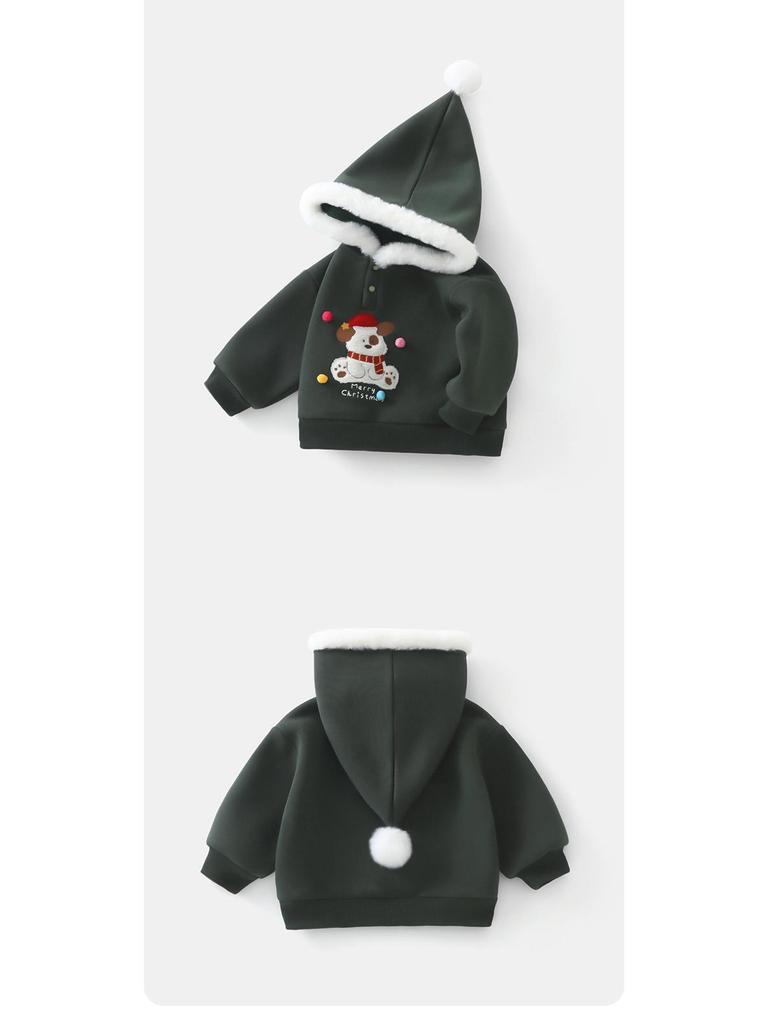 DUUDUU Children’s Fleece-Lined Hoodie 2025 - Winter Style Thick Sweatshirt
