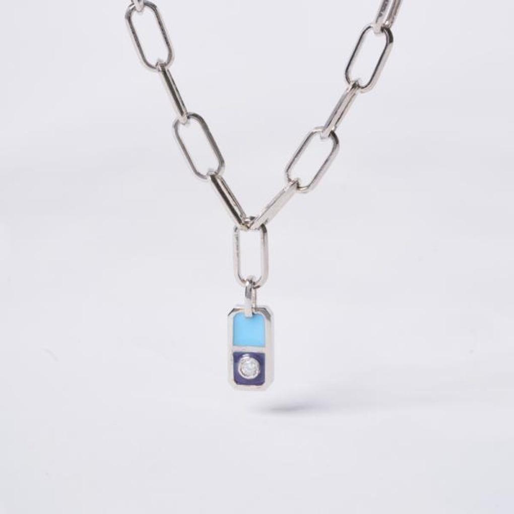 [POPTS] Mint Modernity Stone Necklace OTN222525EWM