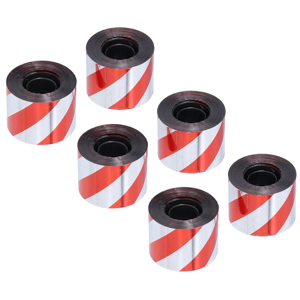 6 ADET Kuş Kovucu Yansıtıcı Korkutma Bandı Kuş Kovucu Şerit Bahçe Malzemeleri İçin Çift Taraflı Gümüş Kırmızı