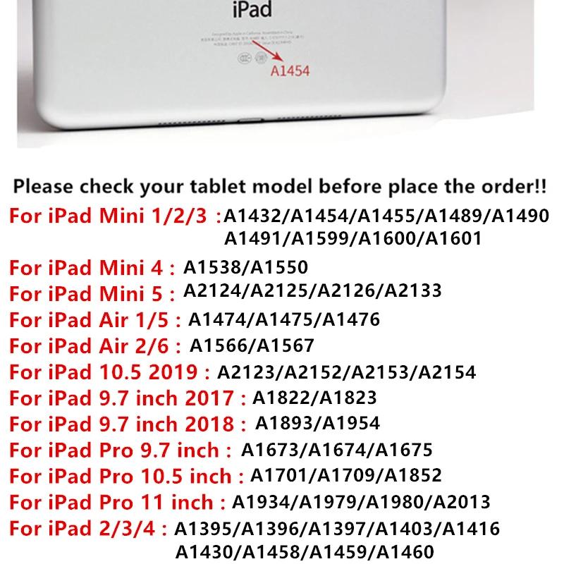Hülle für iPad 10.2 2019 Stoßfeste Ecken TPU-Abdeckung für iPad 9.7 2017 2018 Air 2 1 Pro 9.7 11 10.5 12.9 Mini 2/3/4/5 Funda