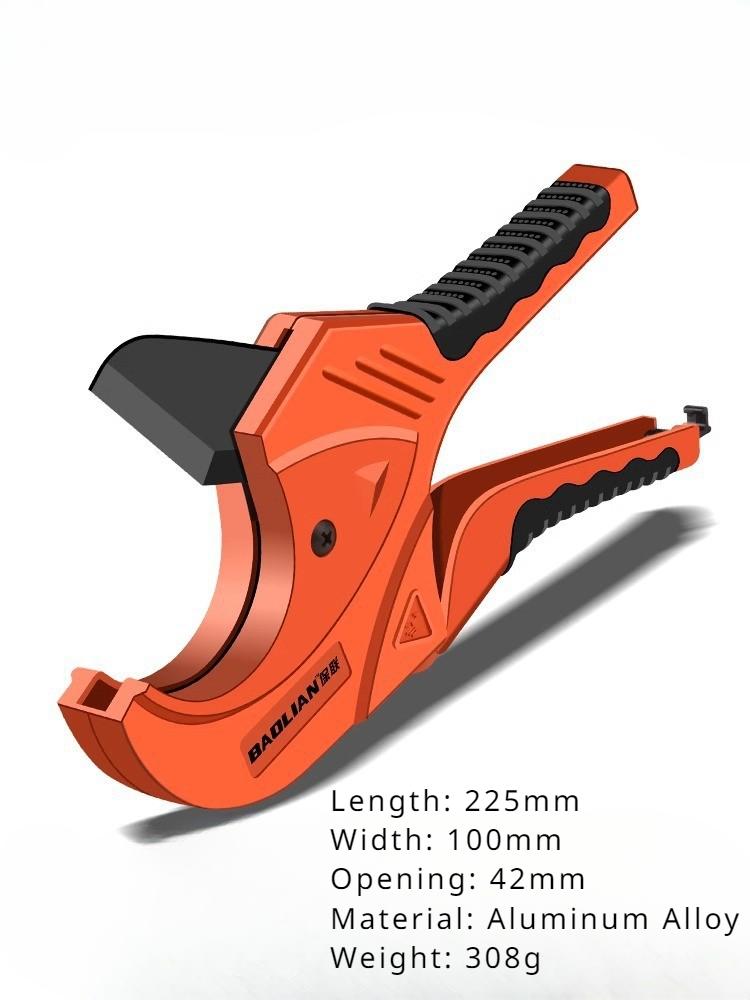 Pipe Cutter Plumber Scissors Ratcheting PVC PPR Plastic Hoses and Plumbing Cutter Tool for Pipeline Construction Maintenance