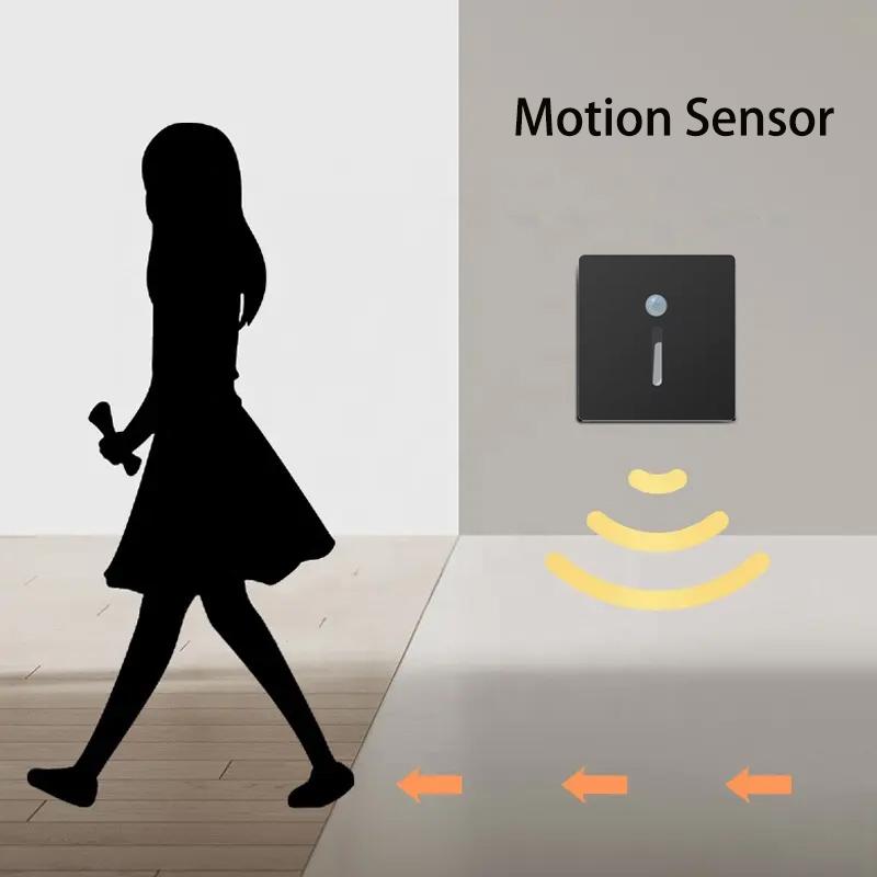 Smart Motion Sensor LED Stair Footlight Indoor Outdoor Stair Wall Lamp Recessed LED Step Light Staircase Bedroom Decoration