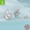 S925 Sterlingsilber Liebesflügel Ohrstecker Beliebte Liebesflügel Ohrstecker