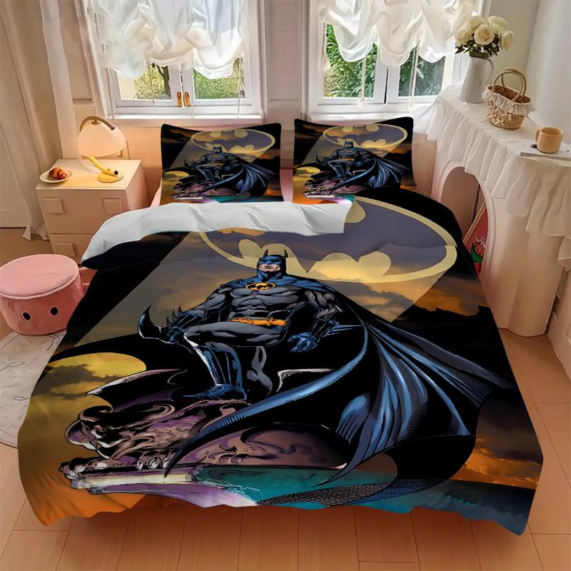3pcs Batman Duvet Cover Set (1 Duvet Cover + 2 Pillowcases, No Core) - Comfortable, And Breathable Bedroom Decoration yy251104033