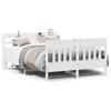 Vidaxl Bed Frame Without Mattress, White, 150X200 Cm, Solid Pine Wood