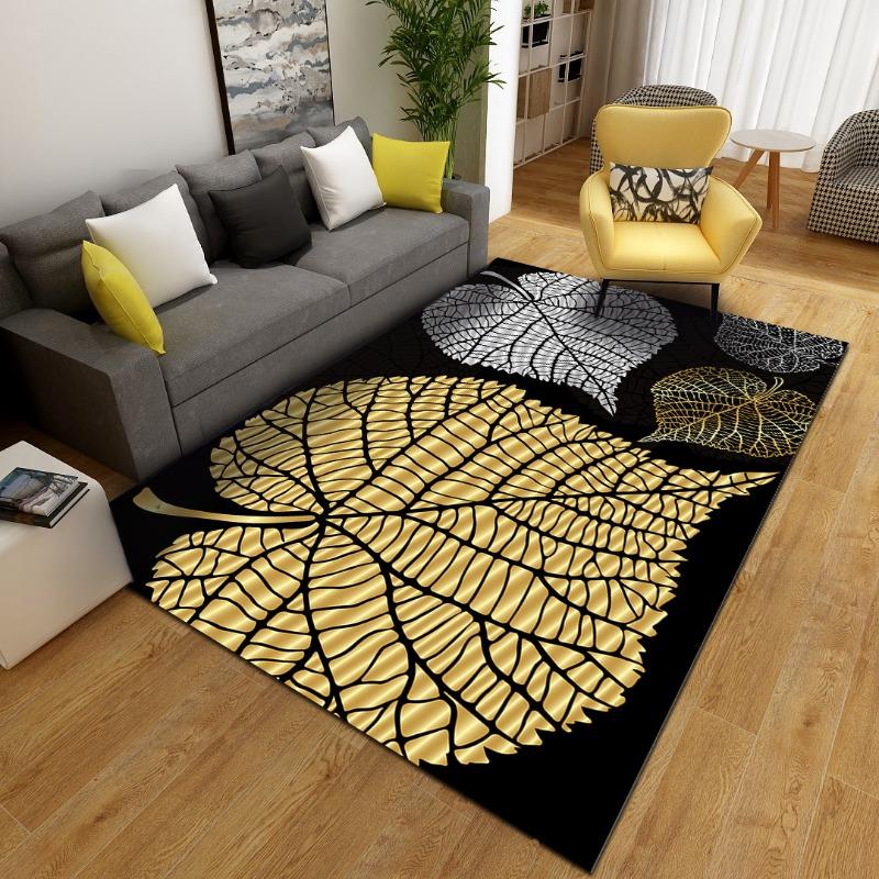 Retro Flower Printing Carpet Large Area Rug Living Room Bedroom Non-Slip Floral Pattern Floor Mat Bedside Sofa Home Decoration