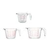 Yousheng Glass Measuring Cup Triple Measurement Scale Cup Heat Resistant Microwave Safe Kitchen Tools with V-Shaped Spout And Ergonomic Handle
