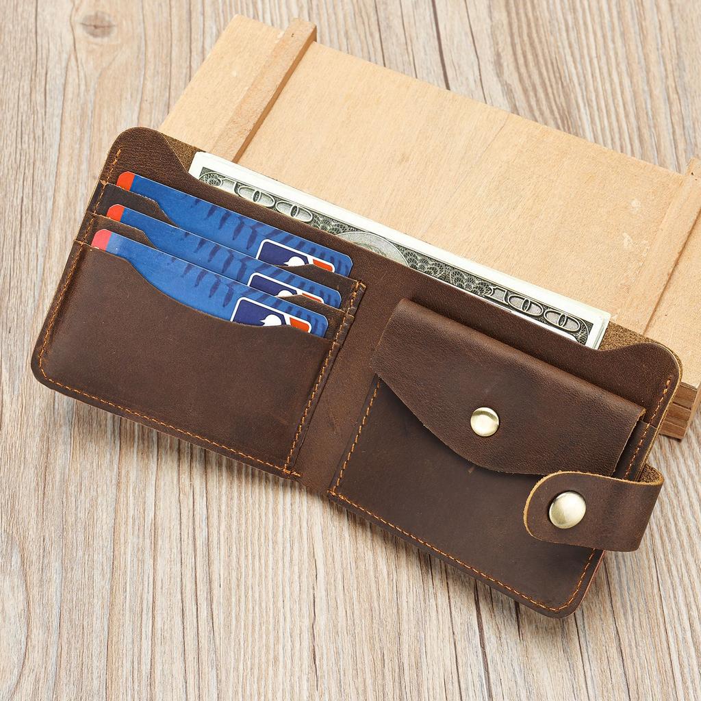 Multifunktionale Geldbörse aus echtem Leder, Geldbörse mit mehreren Fächern, Kartenetui, Tasche mit hochwertiger Haptik, Geldbörsentasche