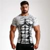 T-shirt da uomo con stampa grafica muscolosa a maniche corte T-shirt con stampa 3D Girocollo Camicia Quotidiana Casual Sottocultura Sport All'aperto Vacanza