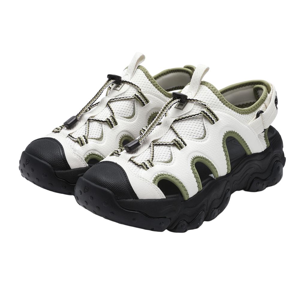 FILA Fluid 5 Sandal Cat Paw Retro Versatile Fashion Breathable Non-Slip Durable Beach Sandals Women sandals Moss-Green F12W422402FSM