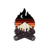 Personality Mountain Moon Sea Brooch Buckle Golden Metal Badge Bag Clothes Lapel Brooches For Women Men Kids Gifts