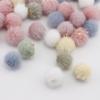 10/Saco Multi-colorido pelúcia bola de pele pingente DIY artesanato bola encantos brincos jóias fazendo acessórios