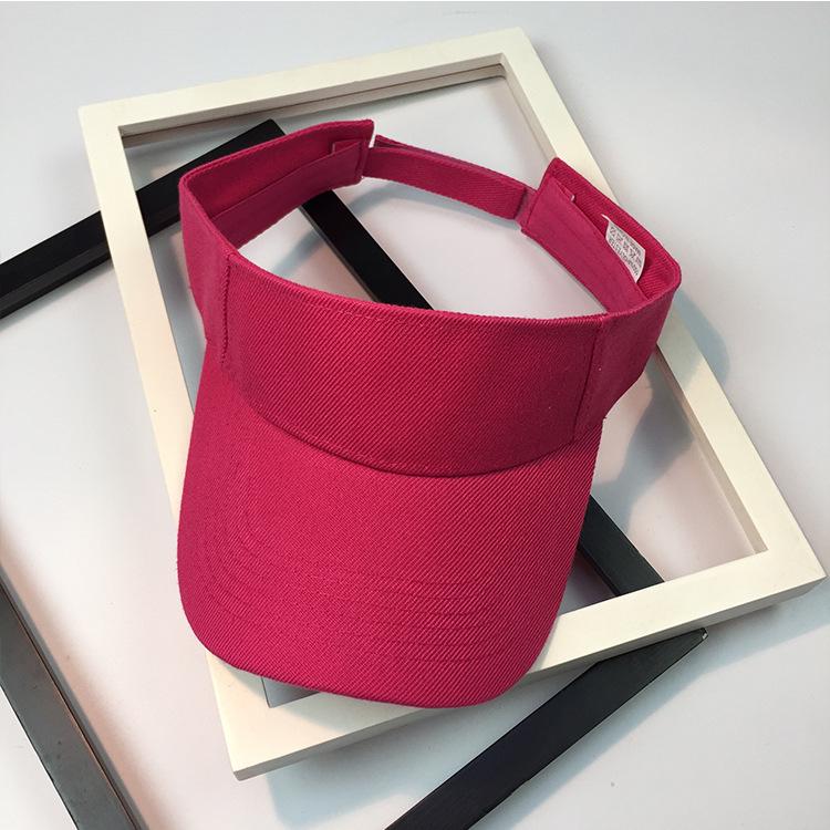Korean Women's Quick-Dry Sports Visor: Solid Color, Sun Protection for Summer