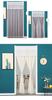Lace Door Partition Curtain for Home – No-Drill, Double Layer, Transparent Gauze, Polyester, Anti-Mosquito.