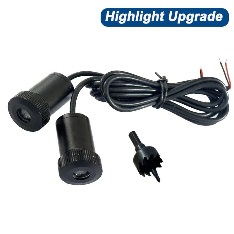 2Pcs Universal Car Door Lights Led Badge Welcome Light Logo HD Laser Projector Lamps Accessories Kits Car LED Logo Ghost Shadow