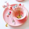 Cute Stainless Steel Donut Shaped Spoon Fork Ice Cream Cake Dessert Spoons Coffee Stirring Spoon Candy Cartoon Teaspoon