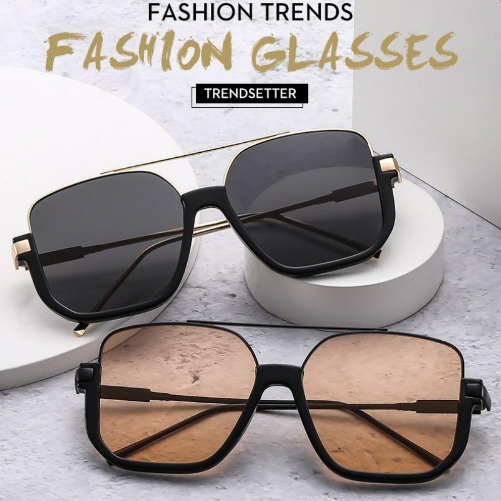 Large Frame Square Sunglasses for Women Street Fashion Classic Driving Beach Shades for Ladies Original
