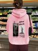 Women's European & American Fleece-lined New York Hooded Sweatshirt with Kangaroo Pocket, Long Sleeves for Autumn/Winter