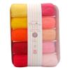 Hamanaka Wool Felt Akleine 10 Color Set, Approximately 2g Each Color, Red, Yellow, Pink H441-142-5