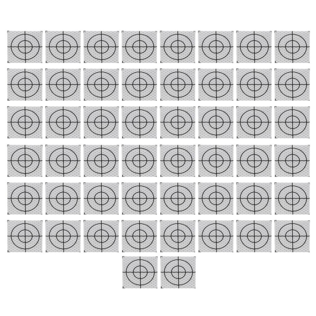 50Pcs Reflector Target Sticker Self Adhesive Reflective Tape for Total Station Measurement 6x6cm   2.36x2.36in