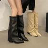 Pointed Long Knight Boots Women's 2025 New Autumn and Winter Temperament Thin Boots But Knee Trouser Boots