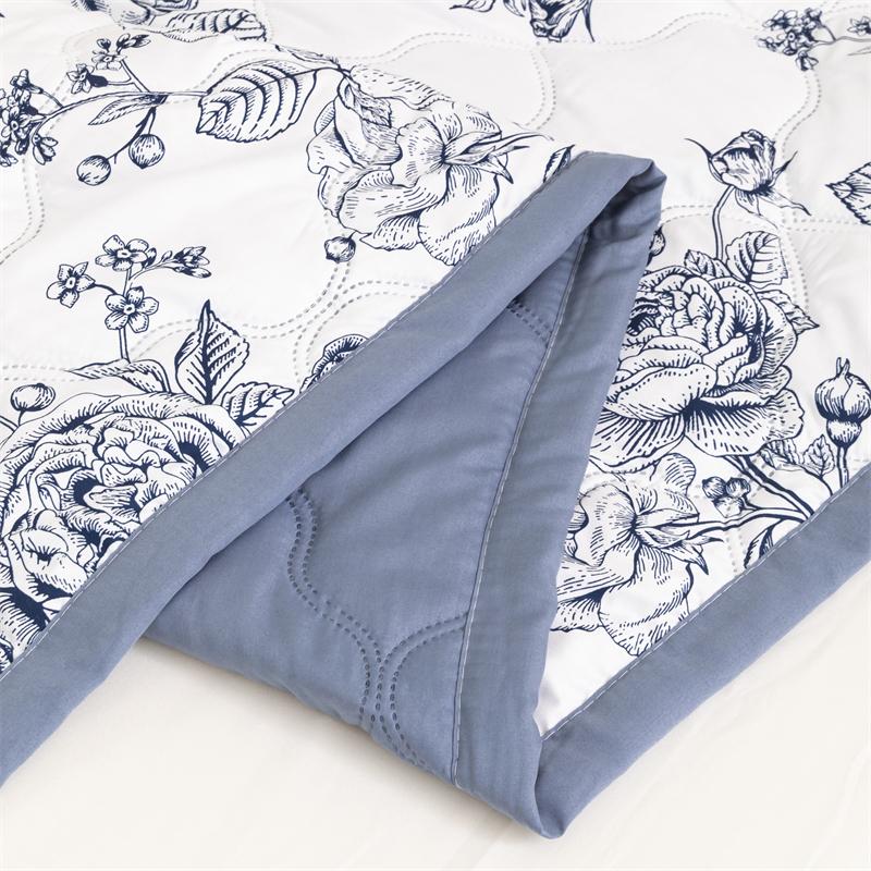 Floral Style Duvet Summer Thin Quilt Skin-friendly Bedspread Air Conditioning Blanket Edredones Adults Kids Room Comforter Quilt