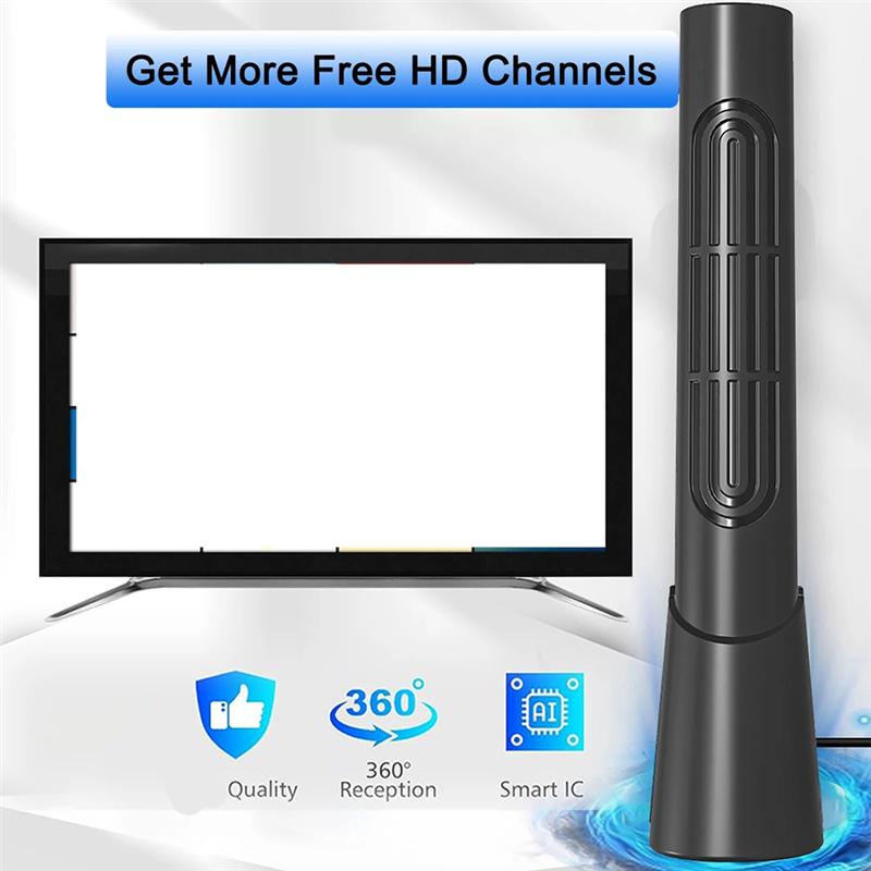 ABUO-Indoor TV Antenna With Amplifier 46-862M Long Range 7000 4K 1080P Digital HD Signal Booster DVBT2 ATSC TV Receiver