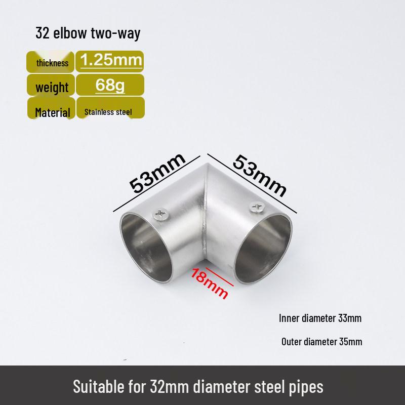 Stainless Steel Right Angle Elbow Union Tee Four-Way Pipe Fitting Combo