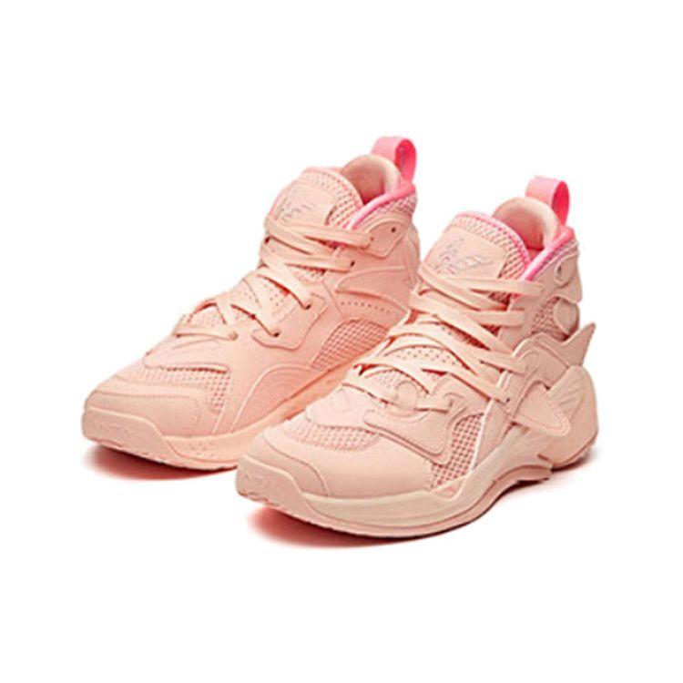 Anta KT Thompson Hello Kitty Shock Absorbing Non-Slip Durable High-Top Basketball Shoes Women Sneakers Pink A32011110-2