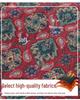 Floral Velvet-Lined Winter Coat for Middle-Aged and Elderly Women