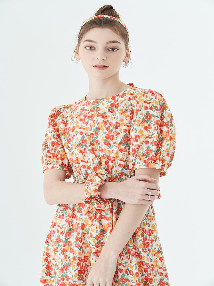 Prin J Crayon Red Flower Dress