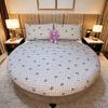 1PC Waterproof Round Cartoon Printed Bed Fitted Sheet with Elastic Single/Queen/King Mattress Cover (without Pillowcase)
