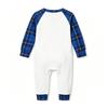 Christmas Print Neck Long Sleeve Long Pants Matching Family Pajama Set for Adults and Kids