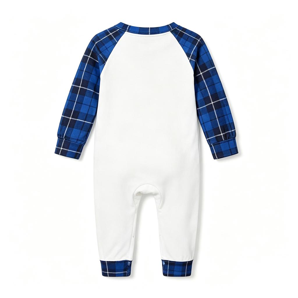 Christmas Print Neck Long Sleeve Long Pants Matching Family Pajama Set for Adults and Kids