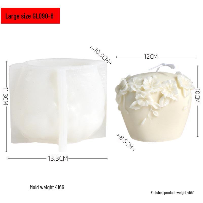 

Элегантная силиконовая форма для свечей в виде ротангового цветка для изготовления ароматических свечей и изделий из гипса своими руками Large Rattan Flower Silicone Mold, Model C белый