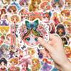 50PCS Cute Princess Diamond Painting Stickers, Waterproof Decals for Phone Case Guitar Water Cup