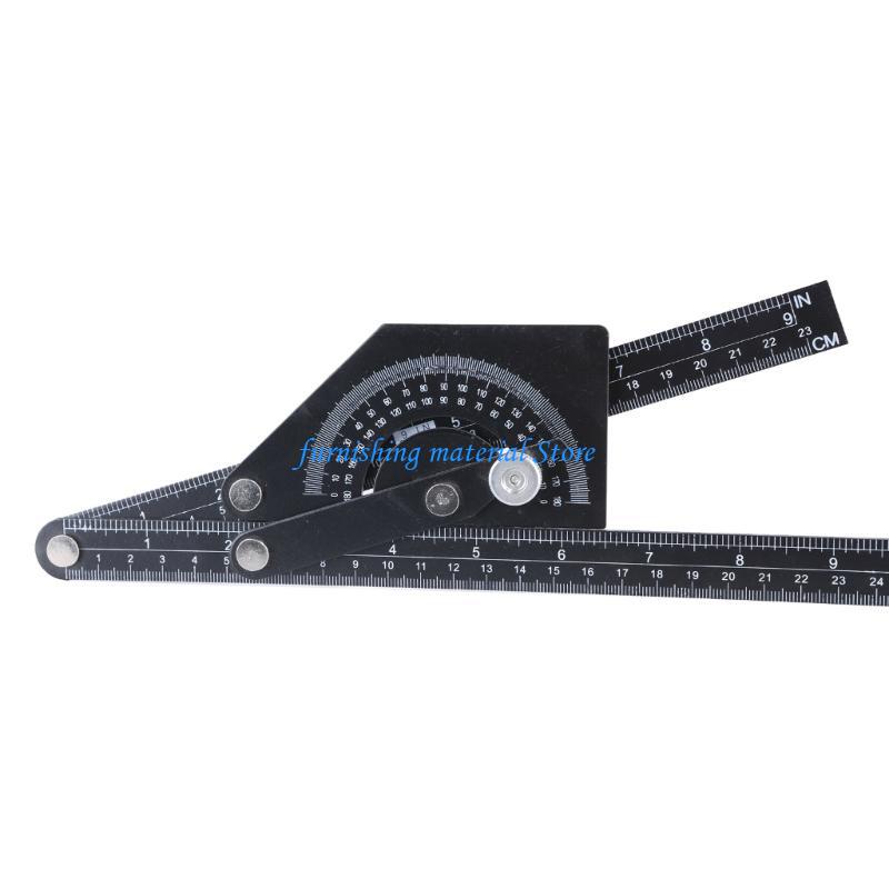 Y5GD Versatile Angles Rule Clear Scale Carbon Steel Protractors Easy To Read Protractors Measuring for Carpentry & Building