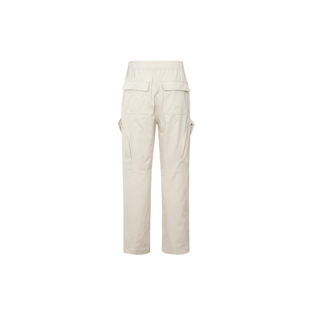 Jordan Solid Color Logo Embroidered Mid-Rise Straight-Leg Casual Pants Men Bottoms Beige FB7306-203