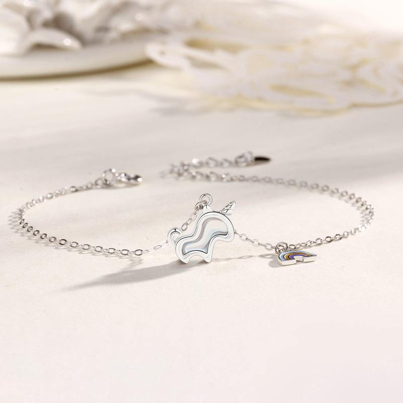 Rainbow Unicorn Bracelet Female Internet Celebrity Fashion Korean Version Bracelet Niche Design Ins Girlfriend Gift