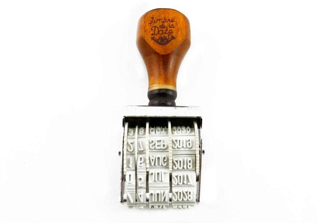 Navire Antique Retro Wooden Date Date Stamp Time Stamp Green