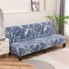 Stretch Futon Slipcover Armless Sofa Cover Furniture Protector Without Armrests Slipcover Soft with Elastic Bottom for Kids