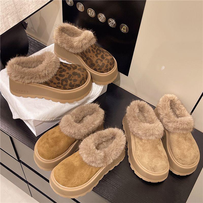 Women's Large Size Soft Elastic Winter Warm Cold Padded Snow Boots Non-slip Wear Outdoor Leisure Sports Cotton Boots